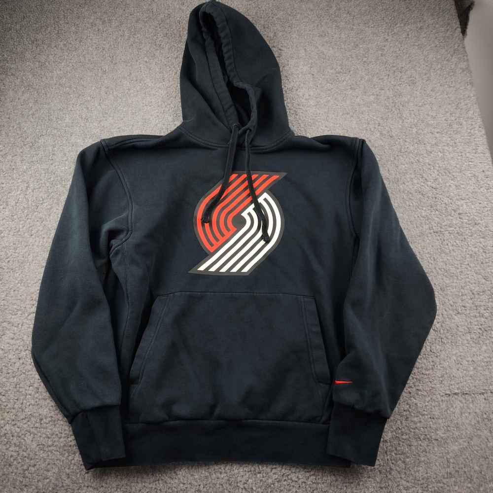 Portland Trail Blazers Nike Hoodie Mens Medium NBA Pullover Black EUC